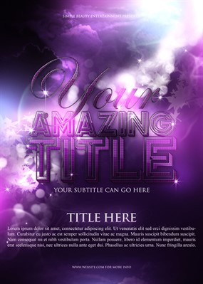 字体设计海报PSD素材